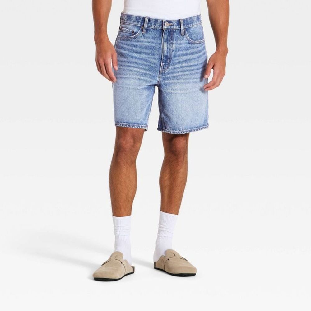 Men's Jean Shorts - Goodfellow & Co Medium Wash 32